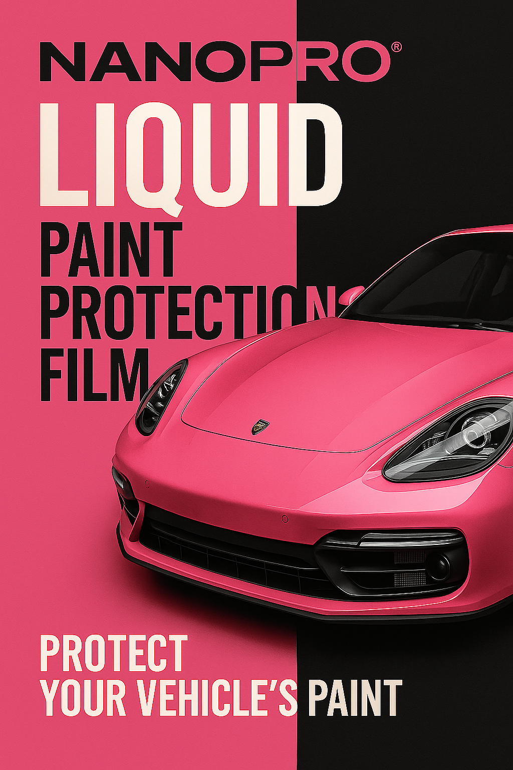 NanoPro Liquid PPF on pink Porsche